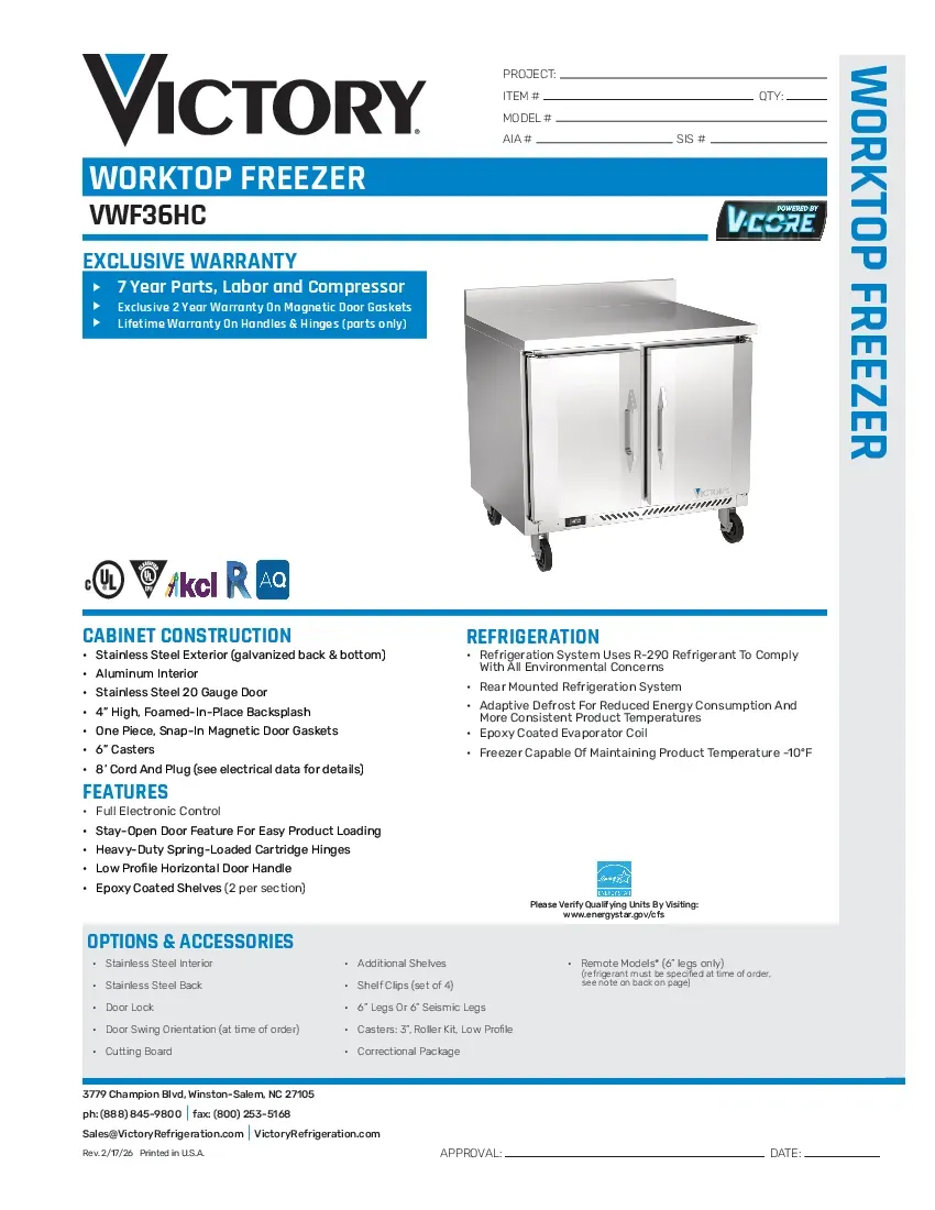 victory-refrigeration-vwf36hcspecsheet.pdf