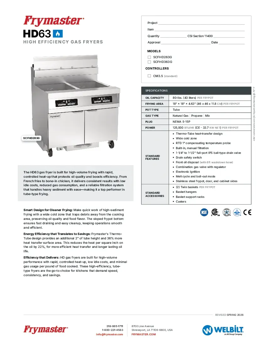 frymaster-scfhd263gspecsheet.pdf