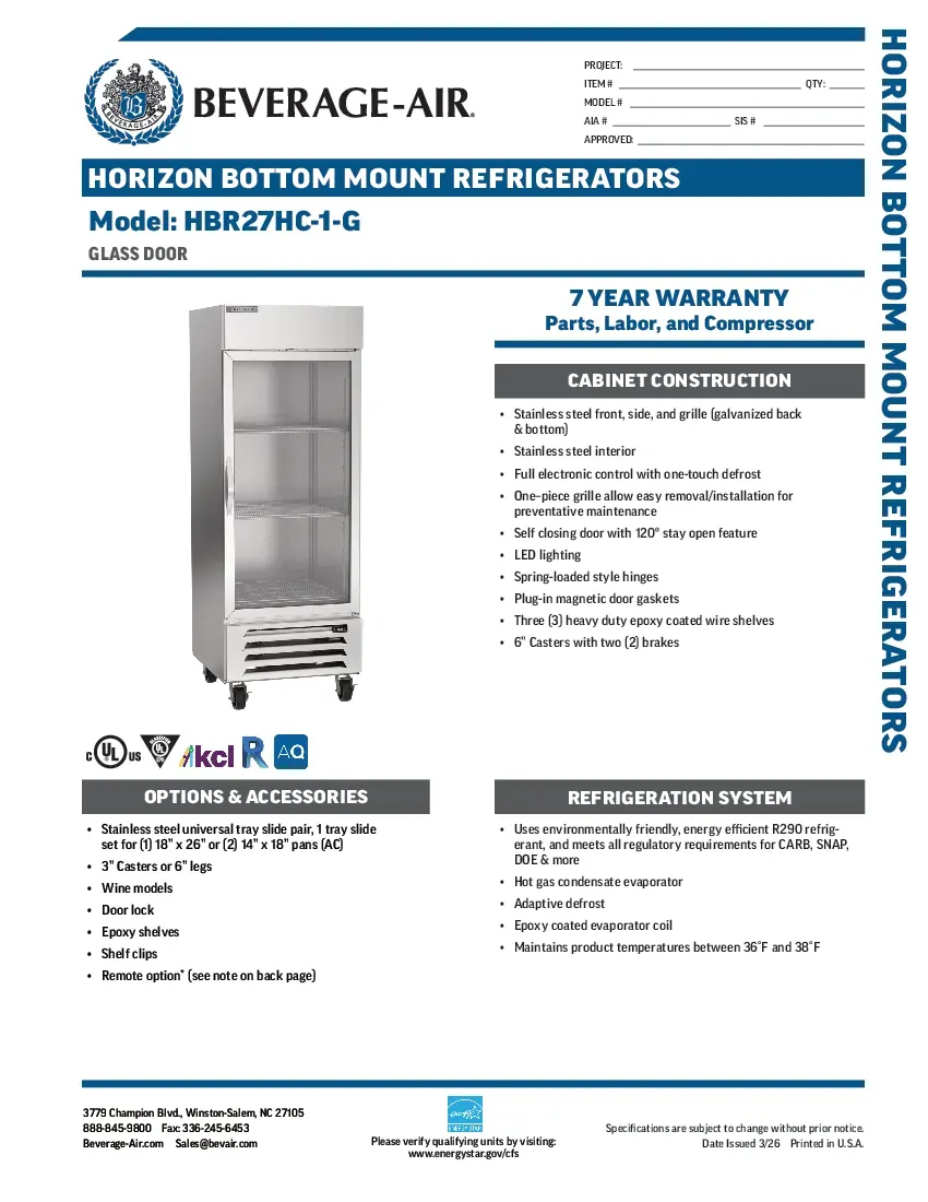 beverage-air-hbr27hc-1-gspecsheet.pdf