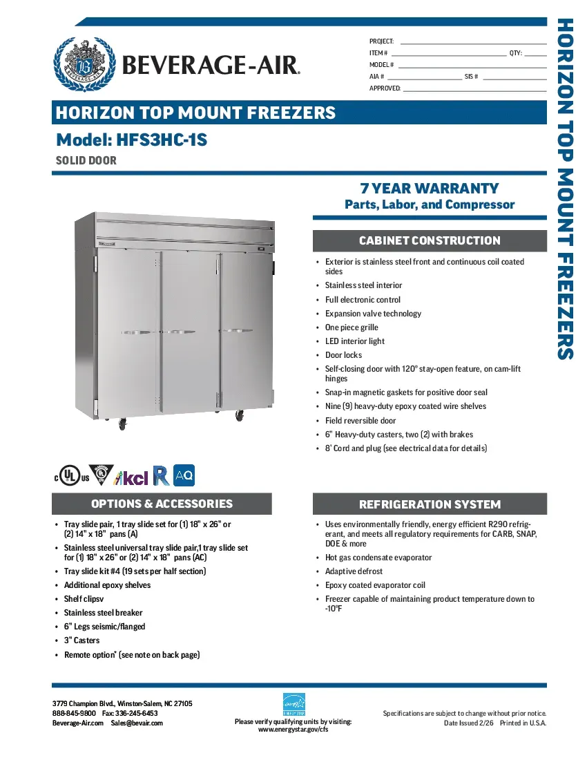 beverage-air-hfs3hc-1sspecsheet.pdf