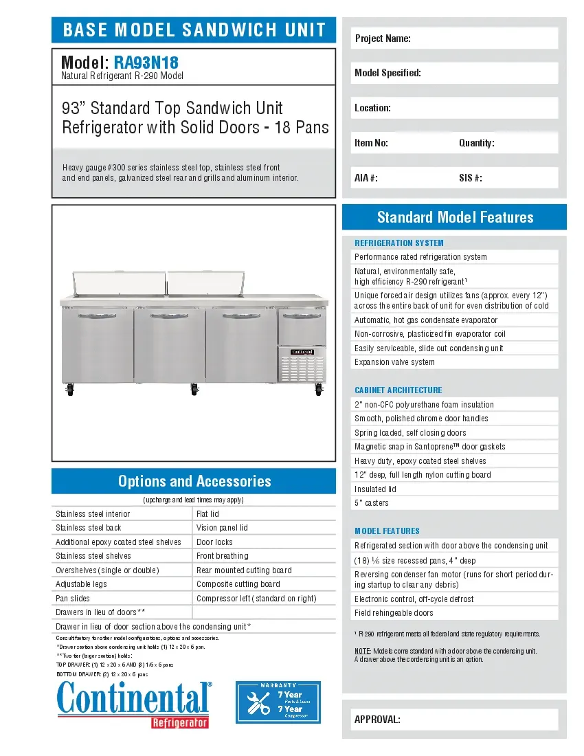 continental-refrigerator-ra93n18specsheet.pdf