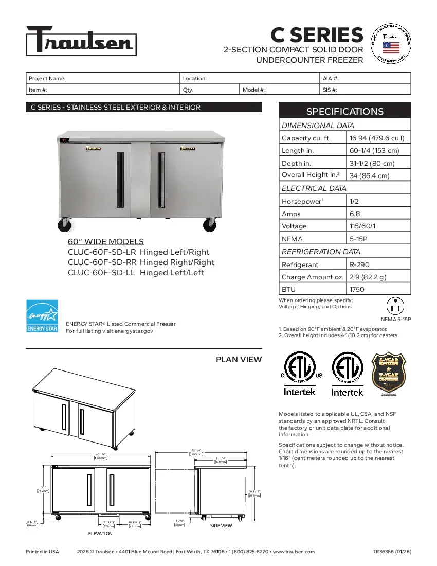 traulsen-cluc-60f-sd-llspecsheet.pdf
