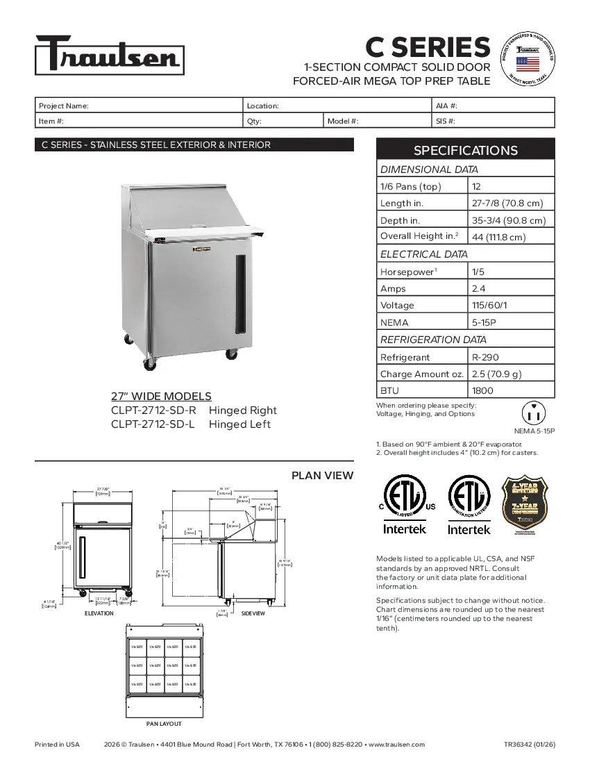 traulsen-clpt-2712-sd-rspecsheet.pdf