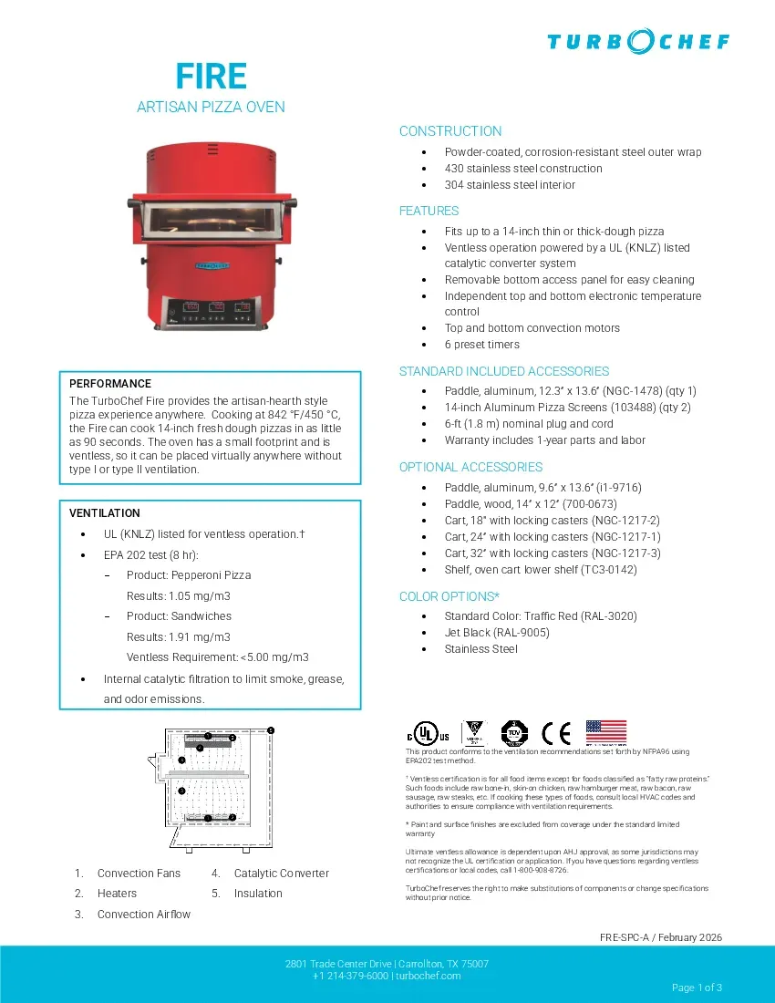 turbochef-firespecsheet.pdf