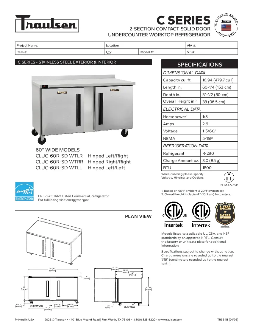 traulsen-cluc-60r-sd-wtlrspecsheet.pdf