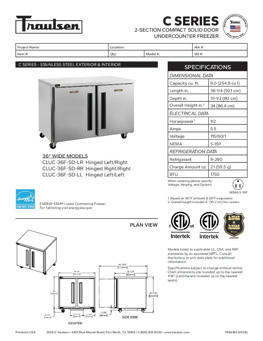 traulsen-cluc-36f-sd-lrspecsheet.pdf