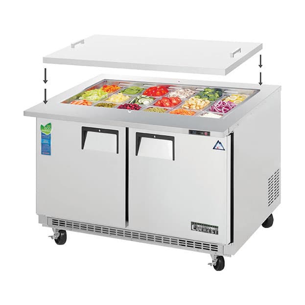 Everest Refrigeration EOTP2 47.5'' Mega Top Refrigerated Sandwich