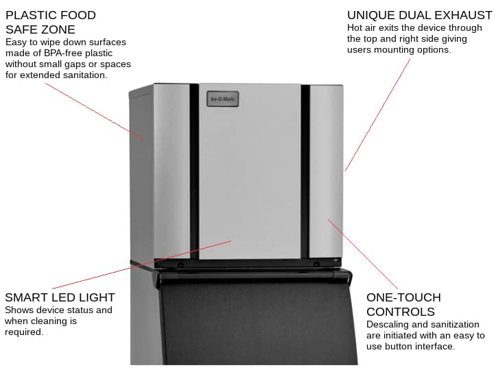 ICE-O-Matic CIM0320HA 22.25 Half-Dice Ice Maker, Cube-Style - 300-400 lb/24 Hr Ice Production, Air-Cooled, 115 Volts