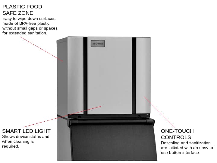 ICE-O-Matic CIM0320HW 22.25 Half-Dice Ice Maker, Cube-Style - 300-400 lb/24 Hr Ice Production, Water-Cooled, 115 Volts