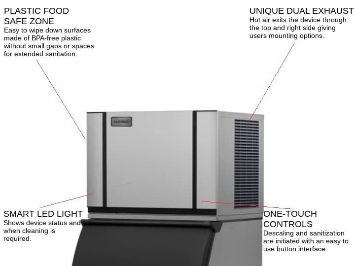 ICE-O-Matic CIM0330HA 30.25 Half-Dice Ice Maker, Cube-Style - 300-400 lb/24 Hr Ice Production, Air-Cooled, 115 Volts