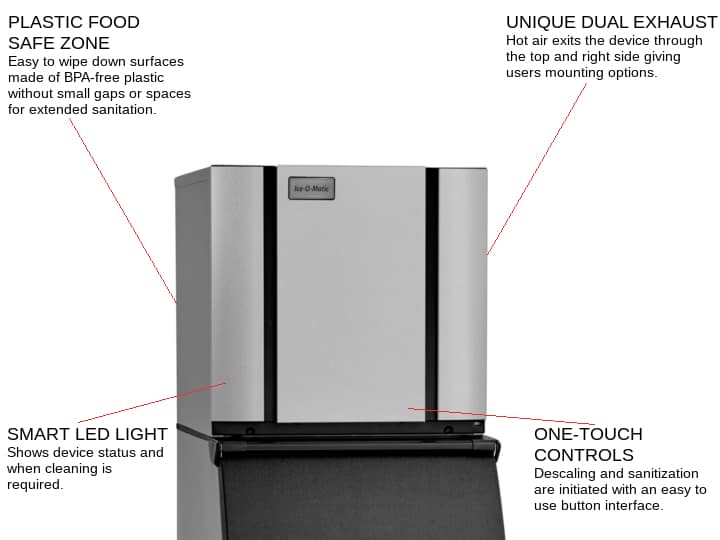 ICE-O-Matic CIM0520HA 22.25 Half-Dice Ice Maker, Cube-Style - 500-600 lb/24 Hr Ice Production, Air-Cooled, 115 Volts