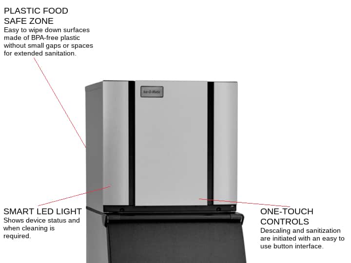 ICE-O-Matic CIM0520HW 22.25 Half-Dice Ice Maker, Cube-Style - 500-600 lb/24 Hr Ice Production, Water-Cooled, 115 Volts