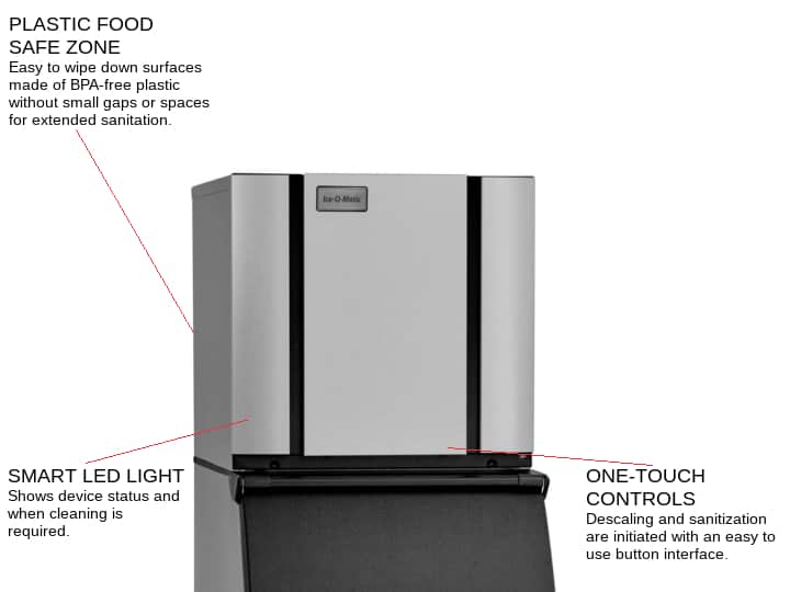 ICE-O-Matic CIM0836HW 30.25 Half-Dice Ice Maker, Cube-Style - 700-900 lb/24 Hr Ice Production, Water-Cooled, 208-230 Volts