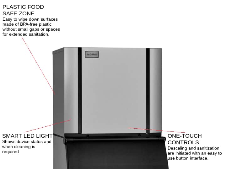 ICE-O-Matic CIM1136HA 30.25 Half-Dice Ice Maker, Cube-Style - 900-1000 lbs/24 Hr Ice Production, Air-Cooled, 208-230 Volts