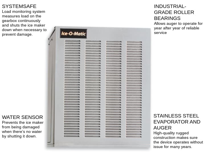 Ice-O-Matic MFI1256R 21 Flake Ice Maker, Flake-Style, 1000-1500 lbs/24 Hr Ice Production, 208-230 Volts , Air-Cooled