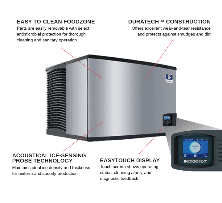 Manitowoc IYT0450A 30 Half-Dice Ice Maker, Cube-Style - 400-500 lbs/24 Hr Ice Production, Air-Cooled, 115 Volts