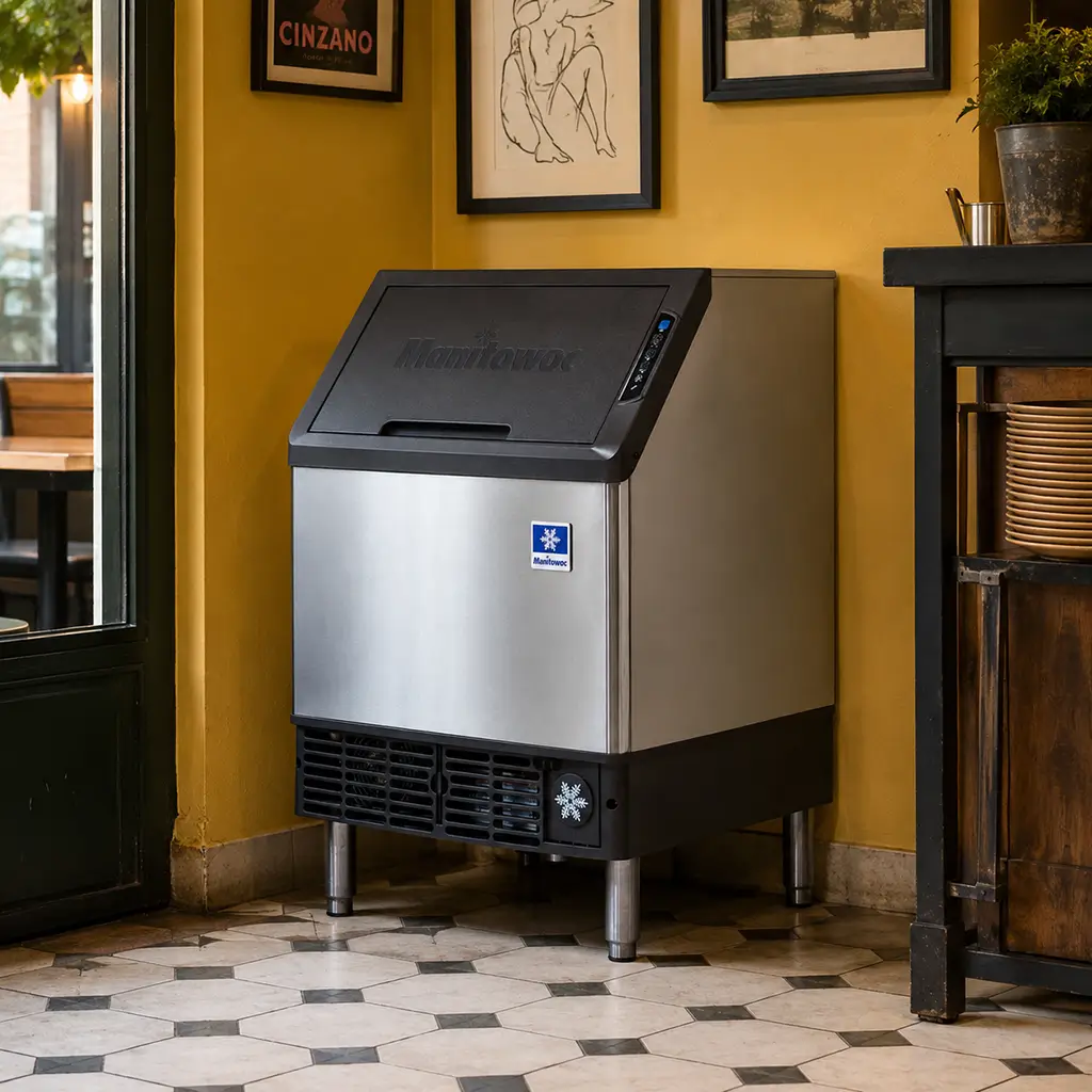 Manitowoc UYP0240A 26.00" Half-Dice Ice Maker With Bin, Cube-Style - 200-300 lbs/24 Hr Ice Production, Air-Cooled