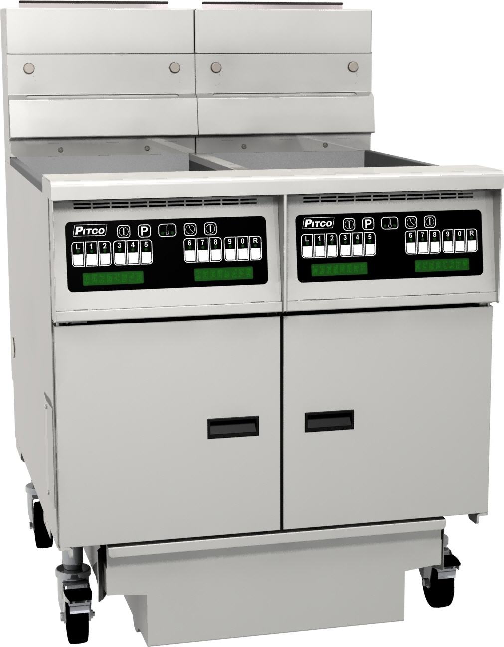 Pitco SE14S2FD (2) 50 lb. Fry Tanks Electric Floor Fryer