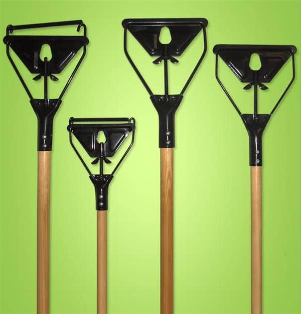 RJ Schinner 01204-NB-EA ABCO Janitor Metal Quick Change (No Box) 1 1/8X60 Wood Handle, Clear Lacquer