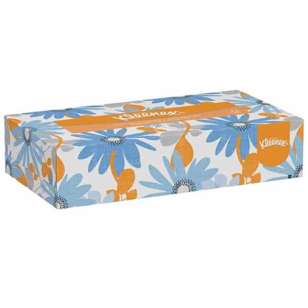RJ Schinner 21606 Kimberly Clark Kleenex Facial Tissue White 8.4" x 8.0" Flat Box 48