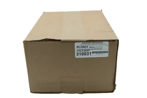 USA PAPER PACKAGE 301031 BAG PAPER PRETZEL 7X6 1/2 WHITE 2000/CS.