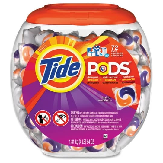 RJ Schinner 50978 P&G Tide HE Laundry Detergent Pods 72 Spring Meadow