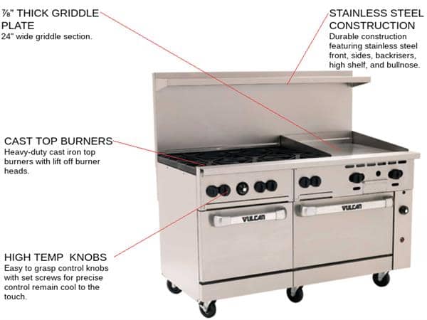 vulcan 6 burner range