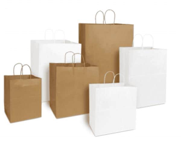 RJ Schinner 80076 Duro 1/6 57# Grocery Sack Paper Bag Kraft