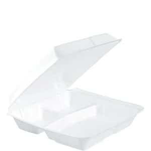 RJ Schinner 95HT3R / 95HT3 Dart Foam Hinged Container (Non-Perf) Large 3-Comp 9 1/2 x 9 1/4 x x 3