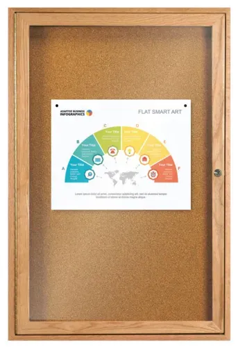 Aarco Aarco OBC3624R Red Oak Bulletin Board