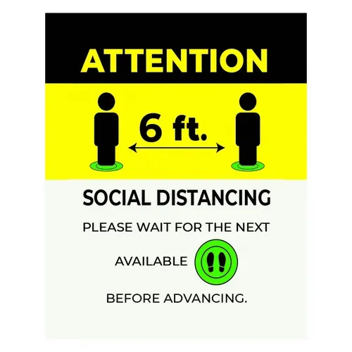 Aarco Aarco SDS-118E Form-A-Line™ Social Distancing Sign Insert