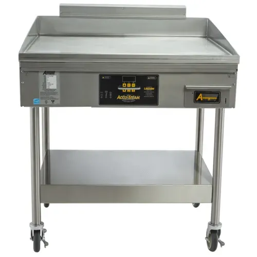 AccuTemp PGF1201A3650-S2 Accu-Steam™ 36.3'' Countertop Gas Griddle with Digital Controls - 65,000 BTU