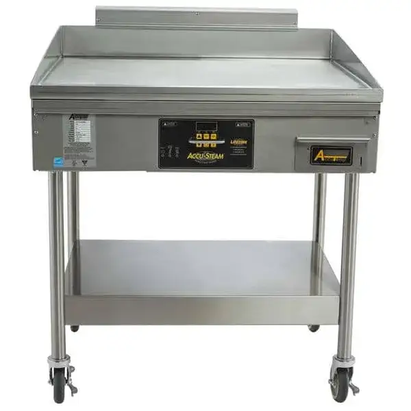 AccuTemp PGF1201A3650-S2 Accu-Steam™ 36.3'' Countertop Gas Griddle with Digital Controls - 65,000 BTU