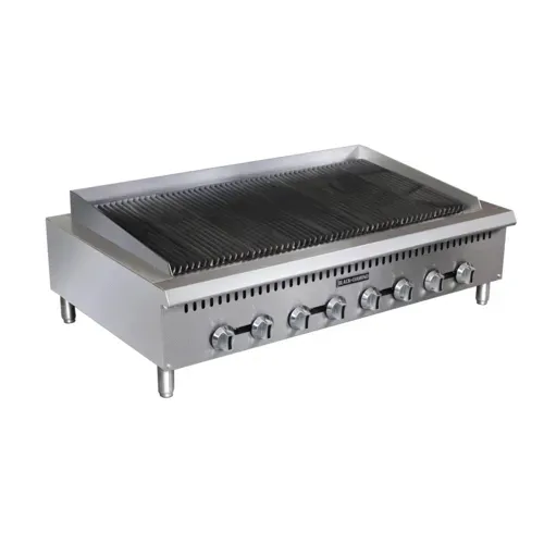 Admiral Craft Admiral Craft BDCTC-48 48" Gas Countertop Standard Duty Radiant Charbroiler with Manual Control - 160,000 BTU