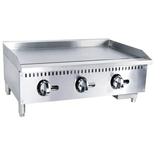 Admiral Craft Admiral Craft BDECTG-36/NG Black Diamond 36'' Countertop Gas Griddle with Manual Controls - 90,000 BTU