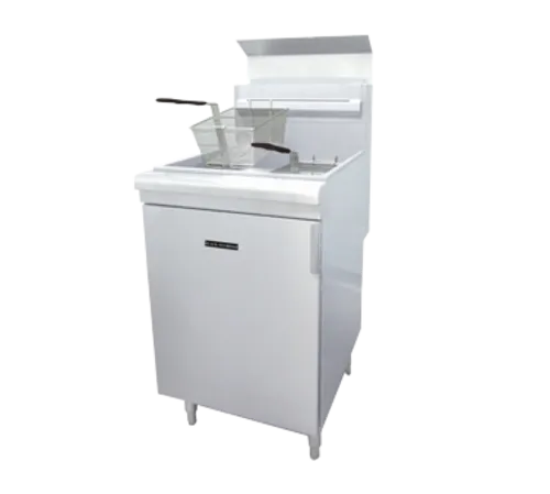 Admiral Craft BDGF-150/LPG Black Diamond 51 - 90 lb. Gas Floor Model Full Pot Fryer with Thermostatic Controls - 150,000 BTU