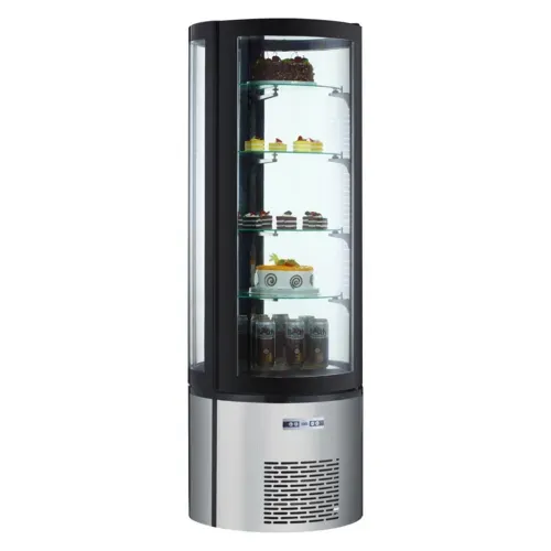 Admiral Craft Admiral Craft BDRCK-400 26.8'' 12.7 cu. ft. Curved Glass Silver Refrigerated Bakery Display Case with 4 Shelves