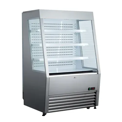 Admiral Craft Admiral Craft BDVACM-320/SS 36.2'' Black Vertical Air Curtain Open Display Merchandiser with 3 Shelves