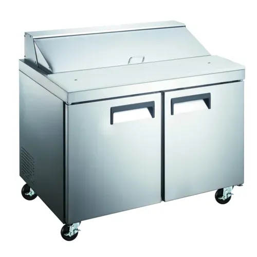 Admiral Craft Admiral Craft GRSL-2D 47'' 2 Door Counter Height Refrigerated Sandwich / Salad Prep Table with Standard Top