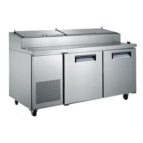Admiral Craft USPZ-2D 71'' 2 Door Counter Height Refrigerated Pizza Prep Table