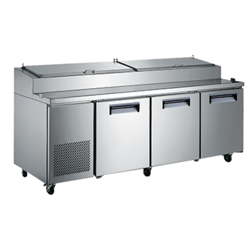 Admiral Craft Admiral Craft USPZ-3D 92'' 3 Door Counter Height Refrigerated Pizza Prep Table