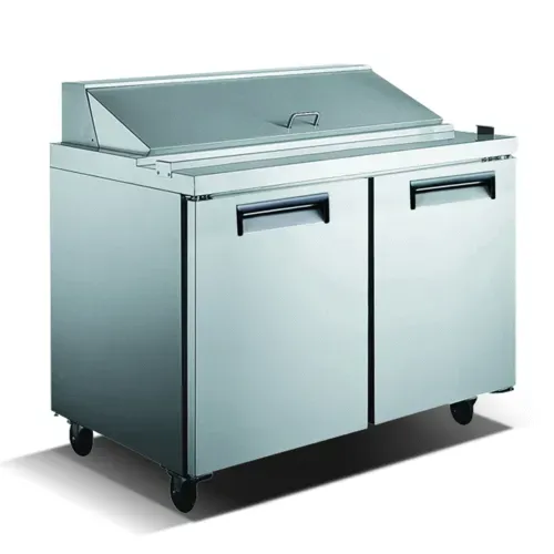 Admiral Craft Admiral Craft USSL-2D 47.75'' 2 Door Counter Height Refrigerated Sandwich / Salad Prep Table with Standard Top