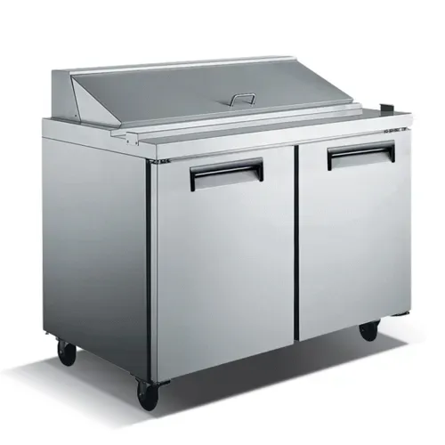 Admiral Craft Admiral Craft USSL-2D/60 60'' 2 Door Counter Height Refrigerated Sandwich / Salad Prep Table with Standard Top