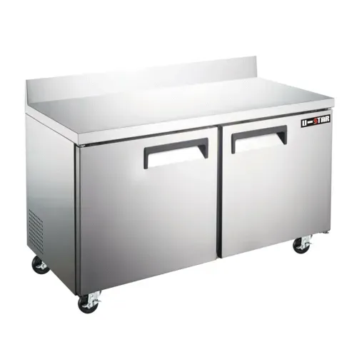 Admiral Craft Admiral Craft USWF-2D 47.2'' 2 Door Counter Height Worktop Freezer with Side / Rear Breathing Compressor - 12.0 cu. ft.
