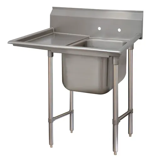 Advance Tabco 93-21-20-18L Commercial Sink, (1) One Compartment, 16 Gauge Stainless Steel Construction with Stainless Steel Legs and With Left-hand Drainboard - 44" W