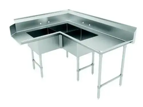 Advance Tabco DTC-3-K20-72L Corner Dishtable with 3-compartment Sink
