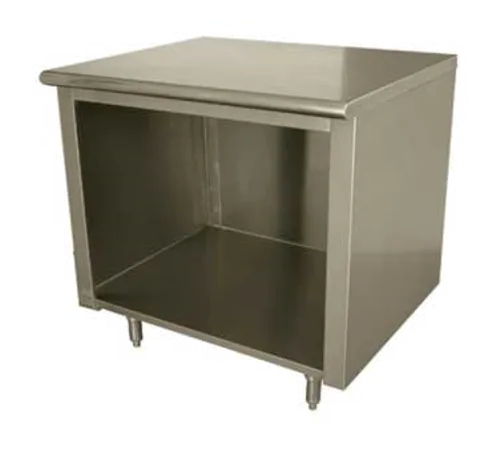 Advance Tabco EB-SS-306 Open Front Cabinet Base Work Table, with 14 Gauge Type 304 Stainless Steel Top, and without Backsplash - 72"W x 30"D x 35.5"H