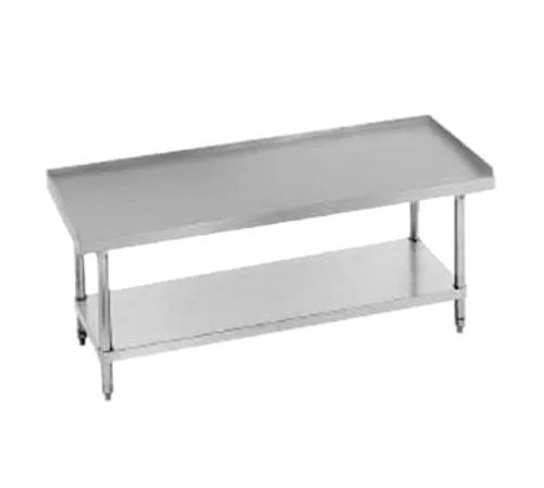 Advance Tabco ES-245 Mixer/Slicer Equipment Stand, 14 Gauge Type 304 Stainess Steel Top with Undershelf and 1"H Up-Turn on Sides & Rear - 60"W x 25"H x 24"D