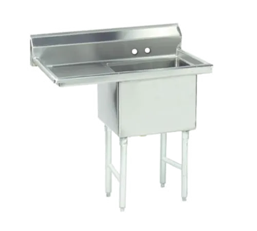 Advance Tabco FC-1-3024-24L Commercial Sink, (1) One Compartment, 16 Gauge Stainless Steel Construction with and With Left-hand Drainboard - 56.5" W