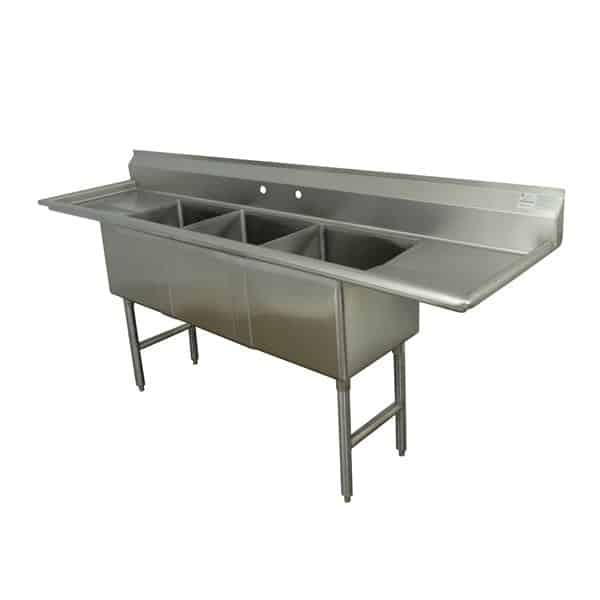 Advance Tabco FC-3-2028-24RL Fabricated Sink Advance Tabco FC-3-2028-24RL Fabricated Sink